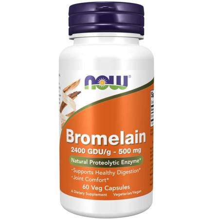 Now Foods Bromelaina 500 mg 60 kapsułek