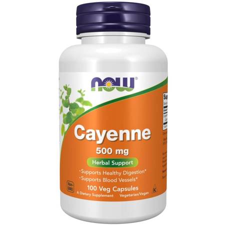 Now Foods Cayenne 500 mg 100 kapsułek