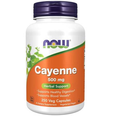 Now Foods Cayenne 500 mg 250 kapsułek