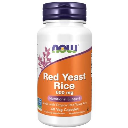 Now Foods Czerwony Ryż (Red Yeast Rice) 600 mg 60 kapsułek