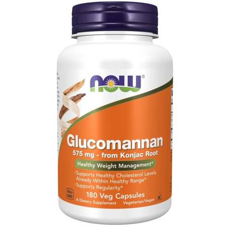 Now Foods Glucomannan 575 mg 180 kapsułek