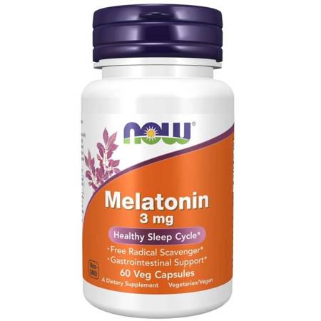 Now Foods Melatonina 3 mg 60 kapsułek