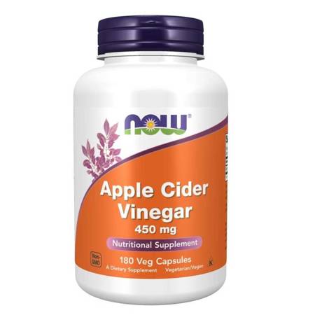 Now Foods Ocet jabłkowy (Apple Cider Vinegar) 450 mg 180 kapsułek