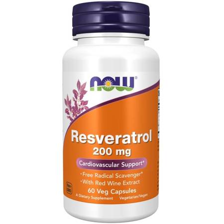 Now Foods Resweratrol 200 mg 60 kapsułek