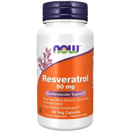 Now Foods Resweratrol 50 mg 60 kapsułek