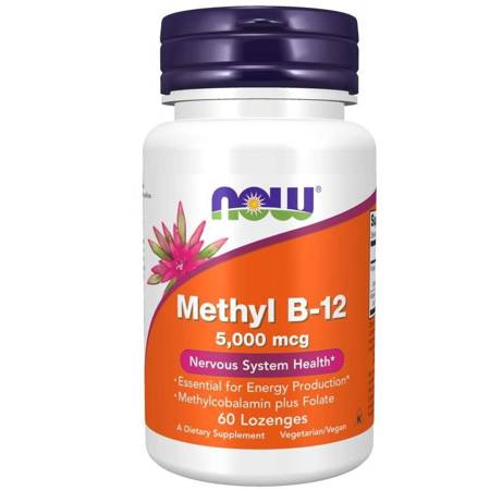 Now Foods Witamina B12 5000 mcg Methyl 60 tabletek do ssania