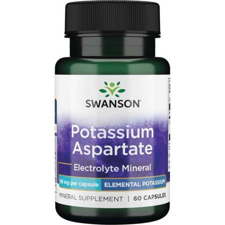 Swanson Asparaginian Potasu 99 mg 60 kapsułek
