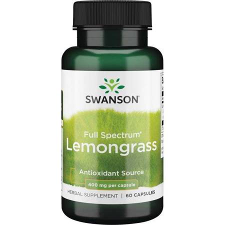 Swanson Cytrynowa Trawa (Lemongrass) 400 mg 60 kapsułek