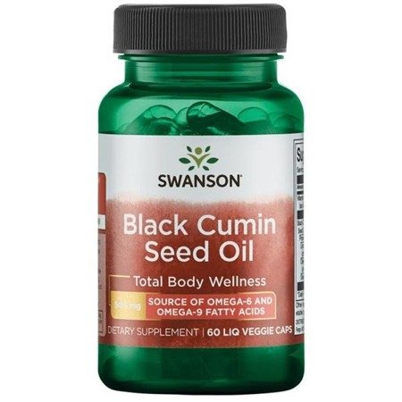 Swanson Czarny Kmin (Black Cumin) Olej 500 mg 60 kapsułek