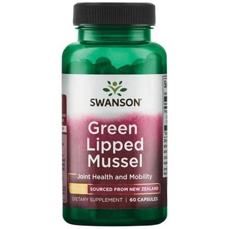 Swanson Nowozelandzka Zielona Małża (Green Lipped Mussel) 500 mg  60 kapsułek