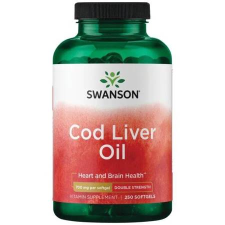 Swanson Olej z wątroby Dorsza (Cod Liver Oil) 700 mg 250 kapsułek