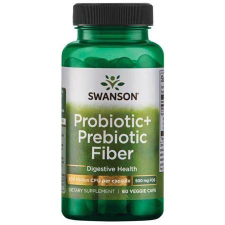 Swanson Probiotic+ Prebiotic Fiber 60 kapsułek