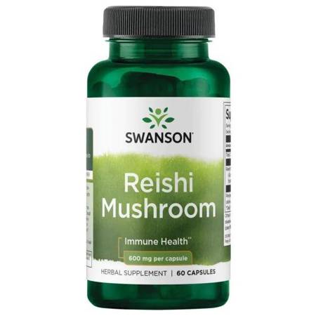 Swanson Reishi Mushroom 600 mg 60 kapsułek